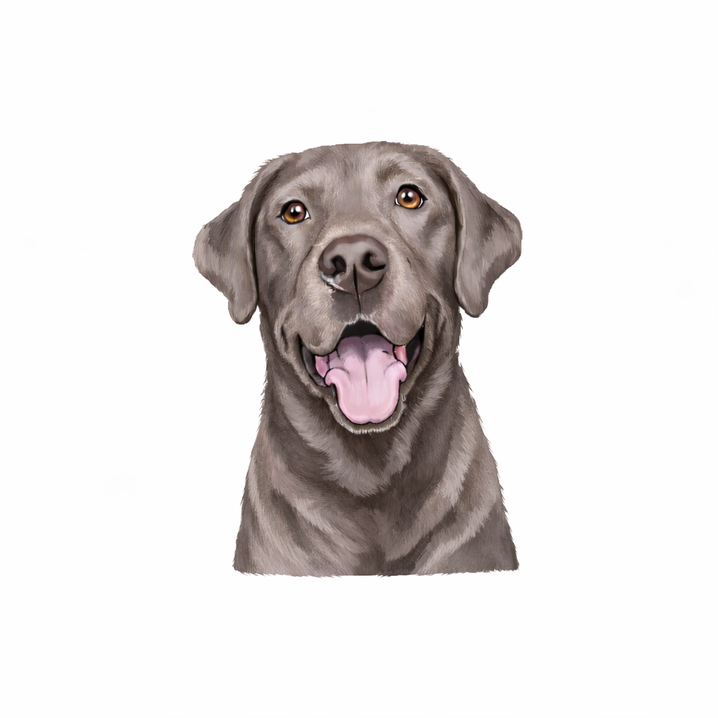 Silver Labrador Ceramic Hanging Decoration