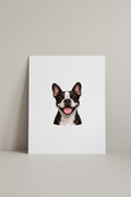 Boston Terrier A4 Print Mockup