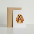 Cocker Spaniel Greeting Card with kraft envelope mockup