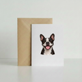 Boston Terrier Greeting Card