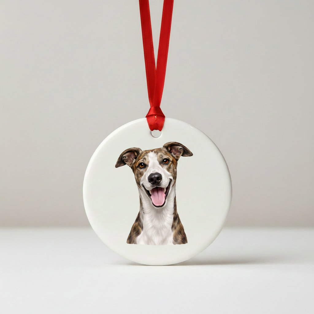 Greyhound Ceramic Hanging Decoration mockup