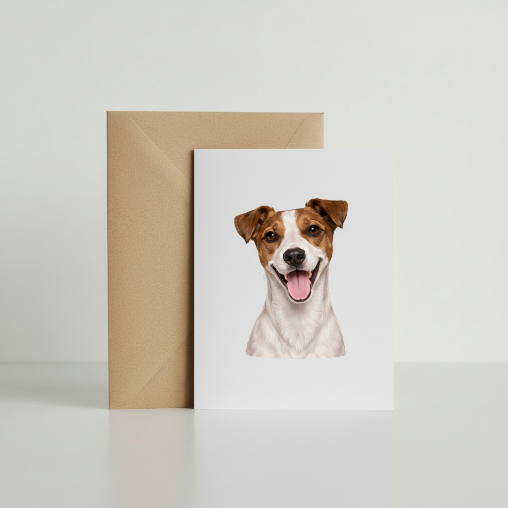 Jack Russell Greeting Card Mockup