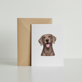 Weimaraner Greeting Card Mockup